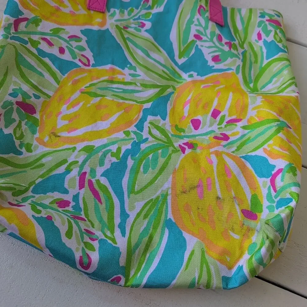 Lilly Pulitzer for Estee Lauder Colorful Shopping Tote Carryall Beach Bag